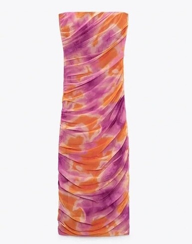 Zara midi boy elbise