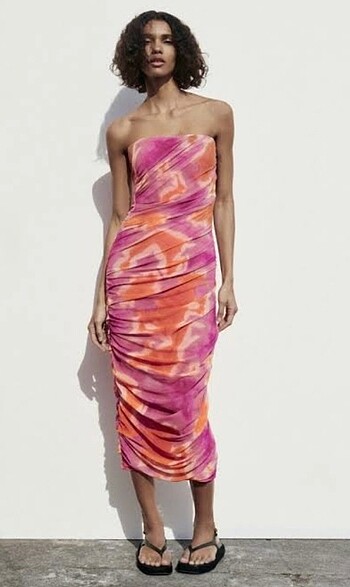 Zara Zara midi boy elbise