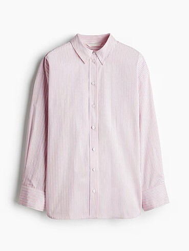 H&M çizgili pembe gömlek