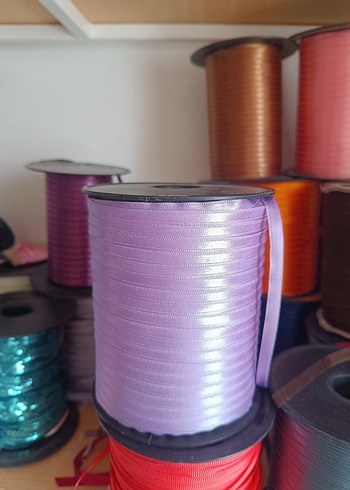 çok az kullanılmış lila 6 mm saten kurdele kurdale