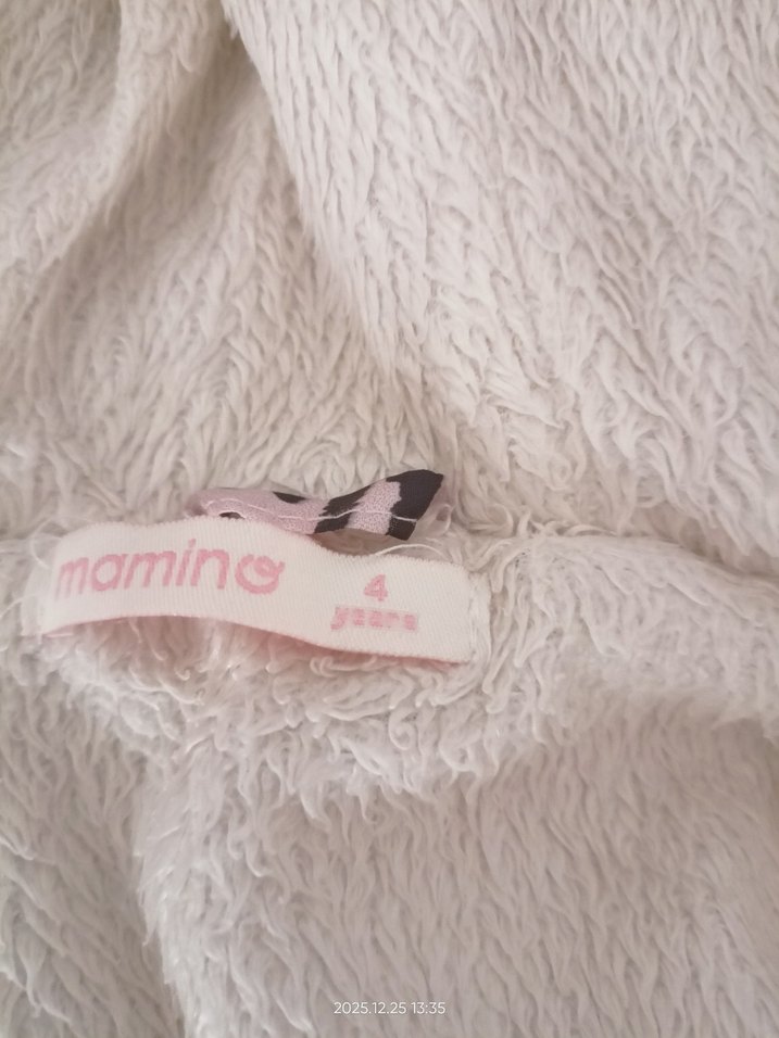 Kız Çocuk Leopar Desenli Kapüşonlu Mont - Görsel 2