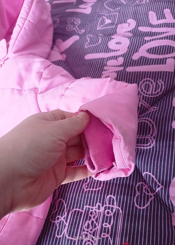 DEFACTO Kız Çocuk Kapüşonlu Pembe Fermuarlı Mont - Görsel 4