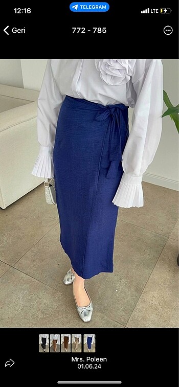 Butik kapandı kalan ürünler bağlamalı etek