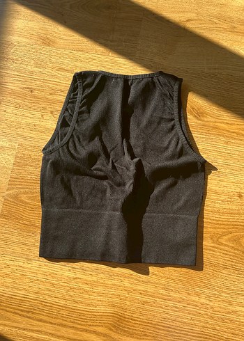 Kızlar İçin Siyah addax V Yaka Kolsuz Bluz spor ust - Görsel 2