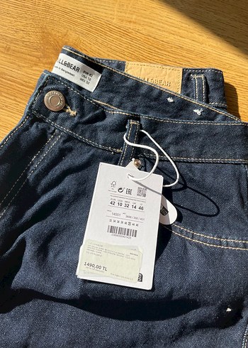 Kadın Lacivert Kısa Denim Şort pull&bear yeni sezon vintage - Görsel 3