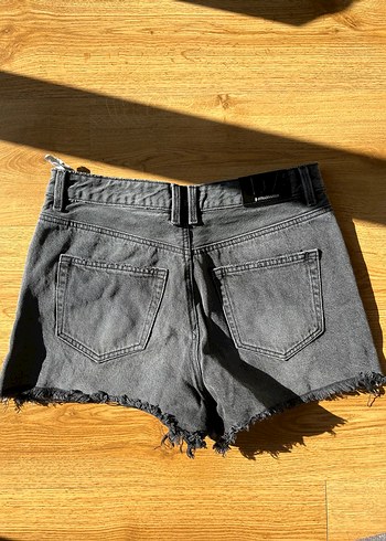 Gri Mini Denim Şort, Rahat Kesim stradivarius D75 - Görsel 2