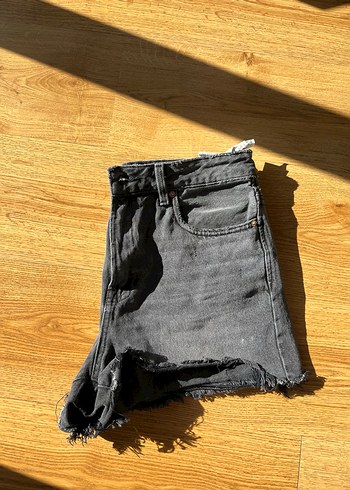 Gri Mini Denim Şort, Rahat Kesim stradivarius D75 - Görsel 5