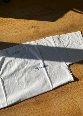 Beyaz Baskılı Kadın Tişört oversize y2k - Görsel 2