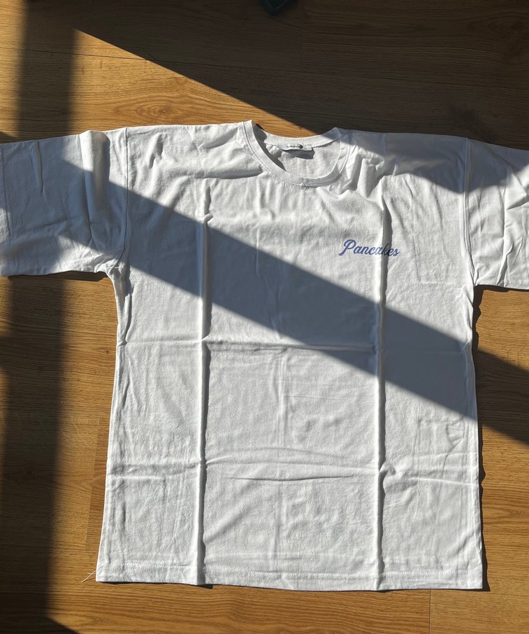 Beyaz Baskılı Kadın Tişört oversize y2k - Görsel 3