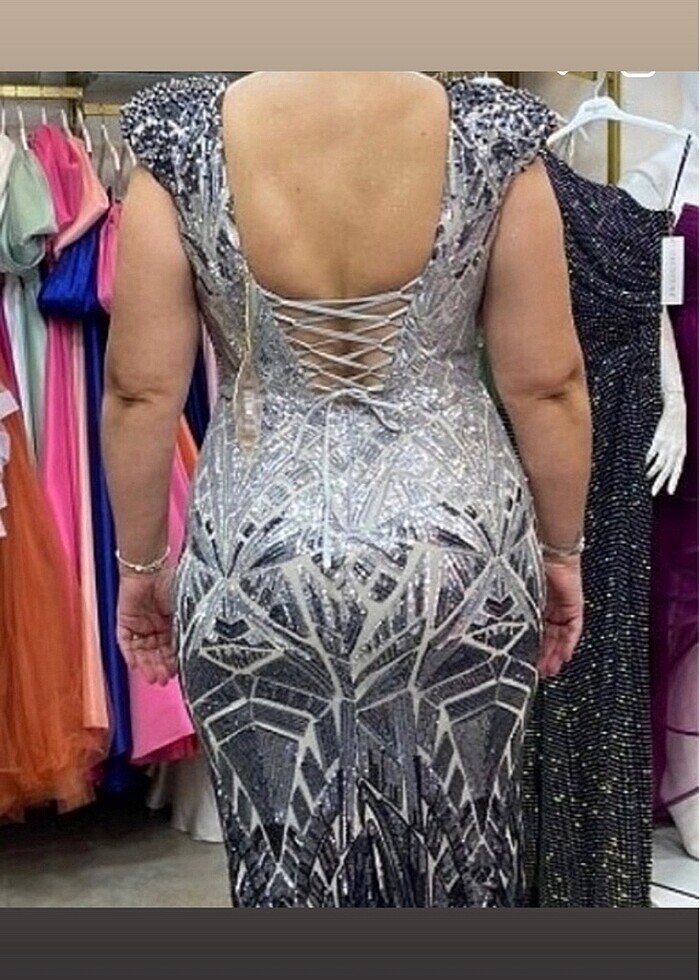 Şık gece elbisesi abiye dugun nisan sunnet kina elbisesi - Görsel 2