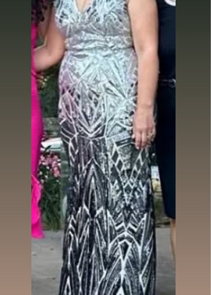 Şık gece elbisesi abiye dugun nisan sunnet kina elbisesi - Görsel 3