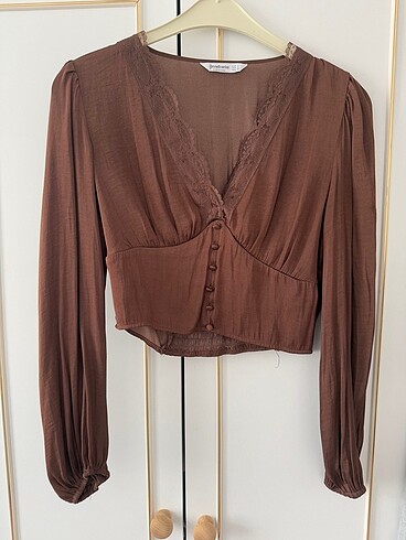 Stradivarius Şık Saten Bluz