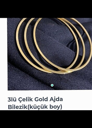 Beden 3lü çelik gold Ajda bilzik