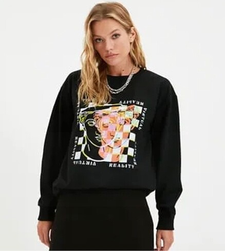 Baskılı sweatshirt