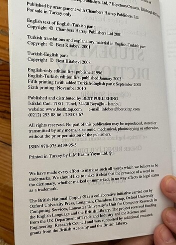  Beden Renk students dıctıonary