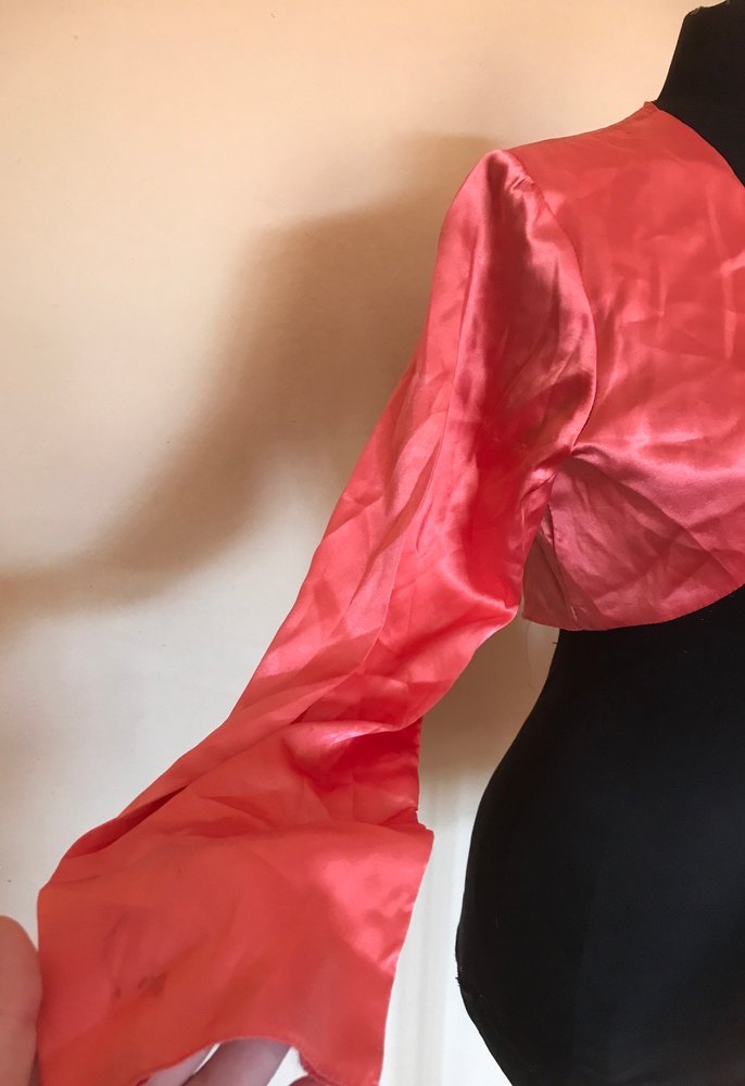 Parlak Nar Çiçeği Uzun Kollu Bolero - Görsel 5