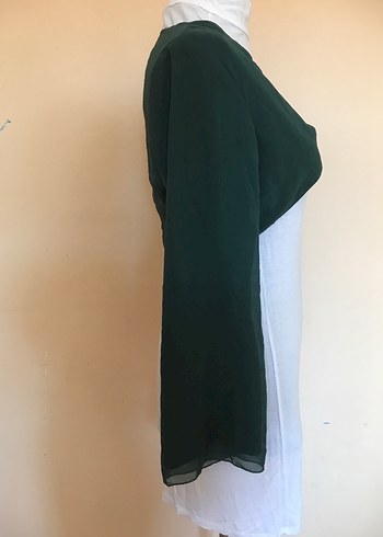 44 beden Yeşil Uzun Kollu Bolero - Görsel 4