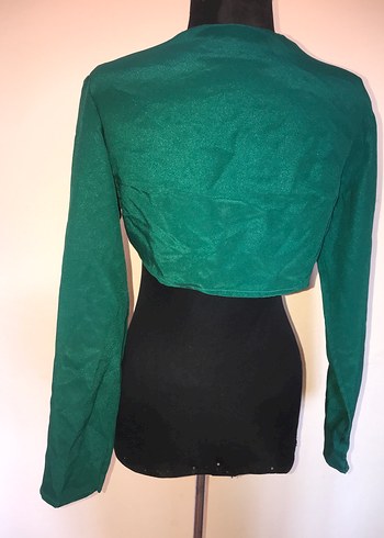 Uzun Kollu Yeşil  Bolero - Görsel 5