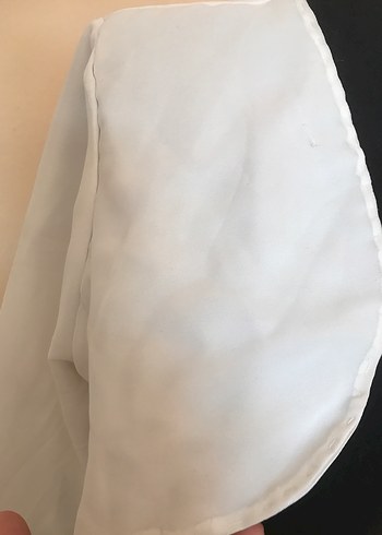 Beyaz Şifon Uzun Kollu Bolero - Görsel 2