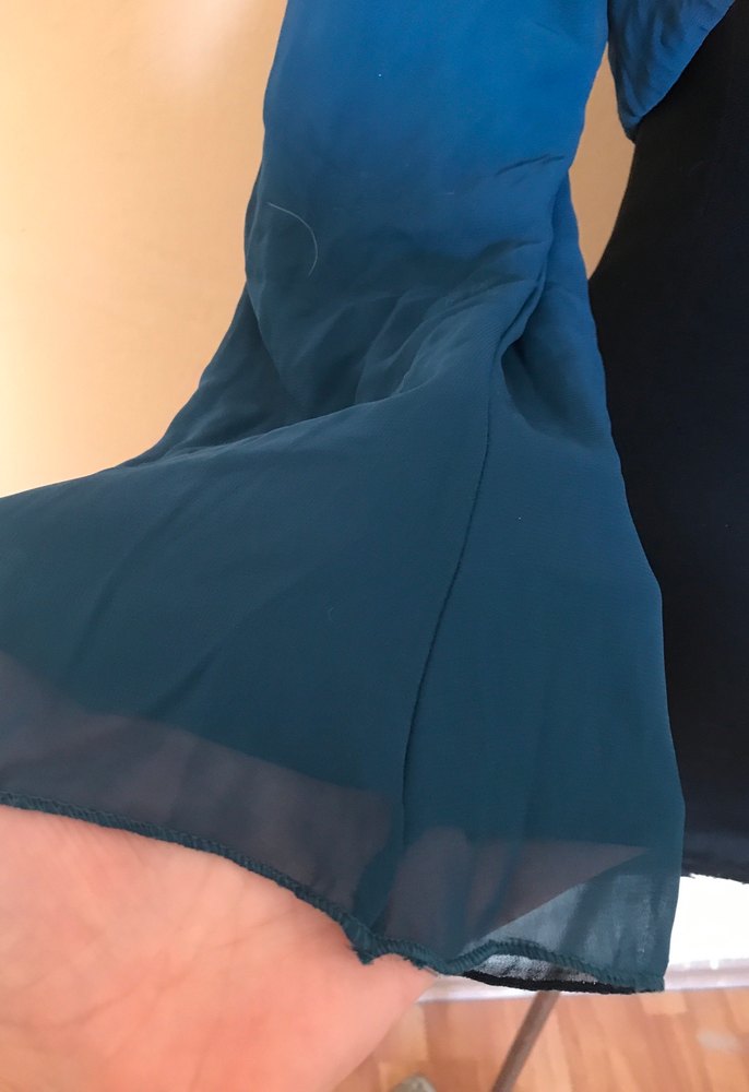 Koyu Mavi Drapeli Şifon Bolero - Görsel 4