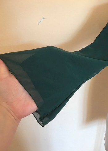 M beden yeşil Şifon bolero - Görsel 5