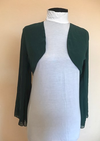 M beden yeşil Şifon bolero - Görsel 2