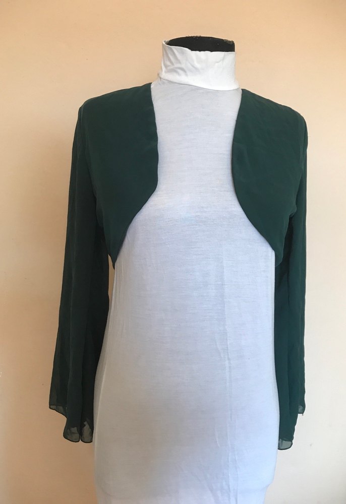 M beden yeşil Şifon bolero - Görsel 2