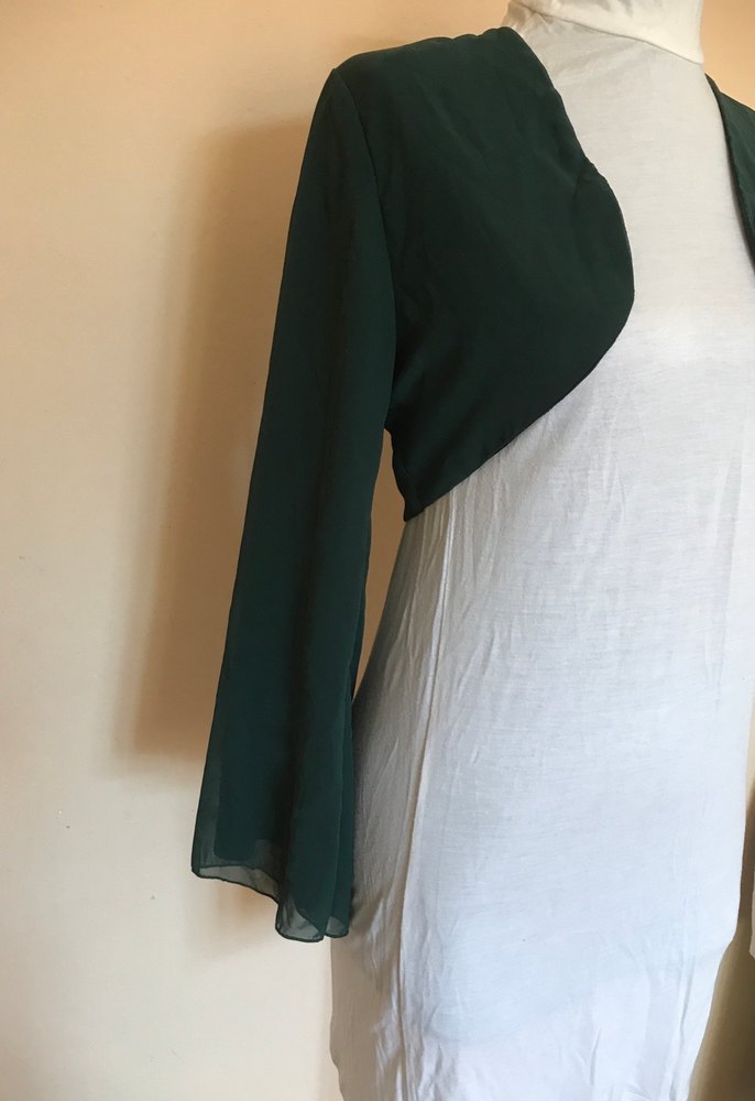 M beden yeşil Şifon bolero - Görsel 3