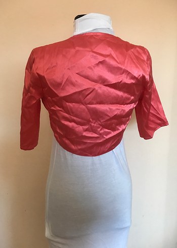 Nar çiçeği Kısa Drapeli Bolero - Görsel 4