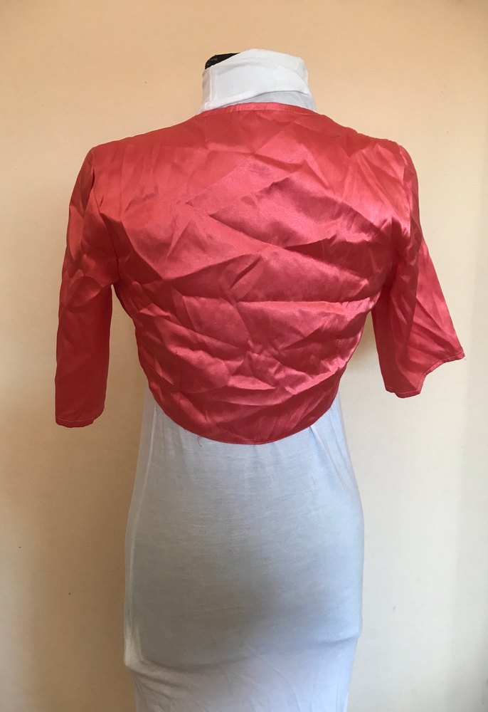 Nar çiçeği Kısa Drapeli Bolero - Görsel 4