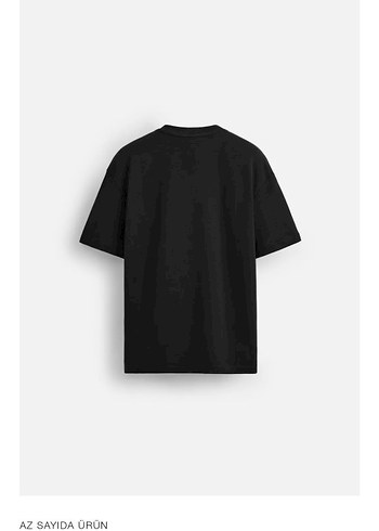 Zara Siyah Kısa Kollu Erkek Tişört