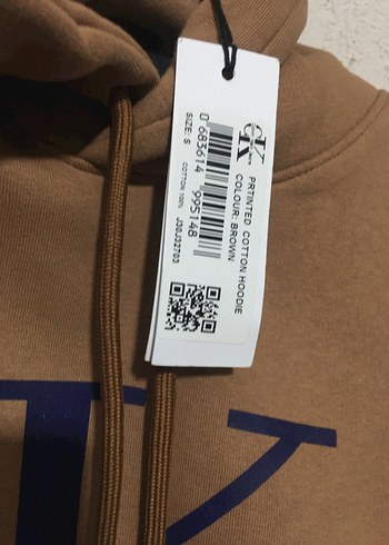 Calvin Klein Kahverengi Kapüşonlu Sweatshirt - Görsel 2
