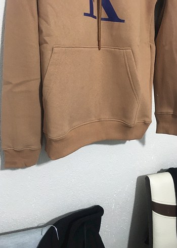 Calvin Klein Kahverengi Kapüşonlu Sweatshirt - Görsel 3