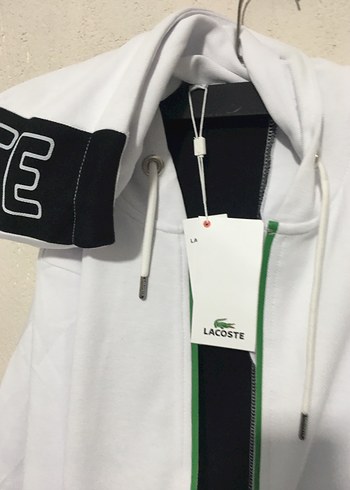 Beyaz Fermuarlı Erkek Sweatshirt - Görsel 4