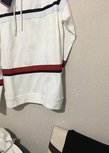 Tommy Hilfiger Beyaz Kapüşonlu Sweatshirt - Görsel 3