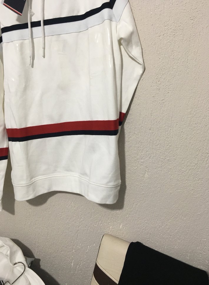 Tommy Hilfiger Beyaz Kapüşonlu Sweatshirt - Görsel 3