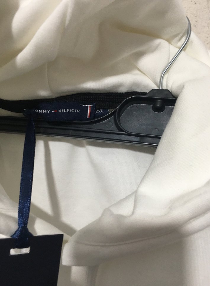 Tommy Hilfiger Beyaz Kapüşonlu Sweatshirt - Görsel 5