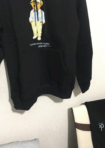 Kapüşonlu Siyah Erkek Sweatshirt - Görsel 3
