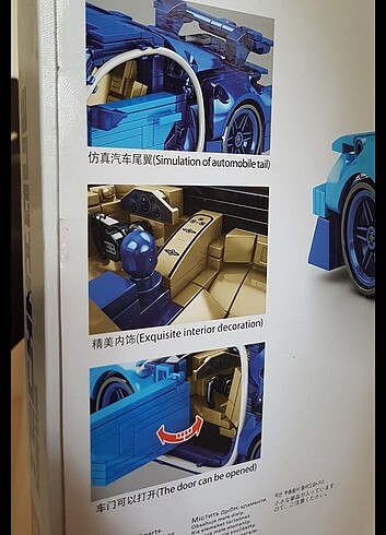 Beden Renk Bugatti lego sembo technic araba araç