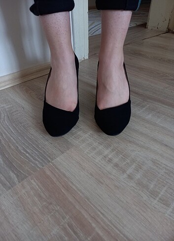 40 Beden siyah Renk Suet stiletto 