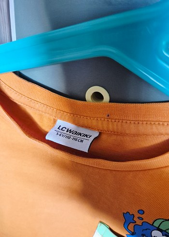 LC Waikiki Erkek Çocuk Turuncu Baskılı Sweatshirt