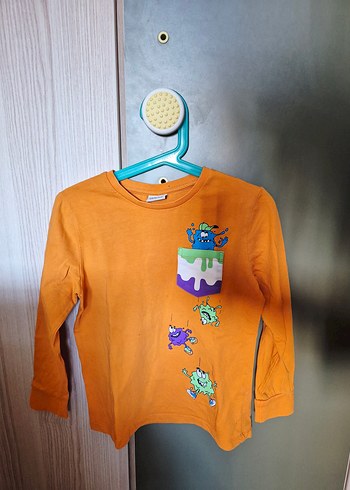 Erkek Çocuk Turuncu Baskılı Sweatshirt