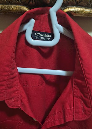 LC Waikiki Erkek Çocuk Kırmızı Kısa Kollu Gömlek