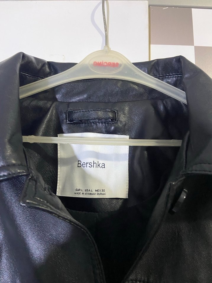 Bershka Suni Deri Düğmeli Ceket Unisex - Görsel 2