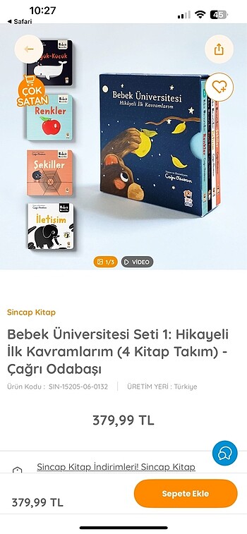 Bebek üniversitesi seti #bebek kitapları