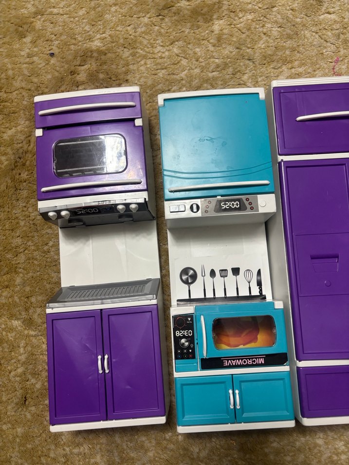 Mor ve Mavi Mini Mutfak Oyuncak Seti - Görsel 2