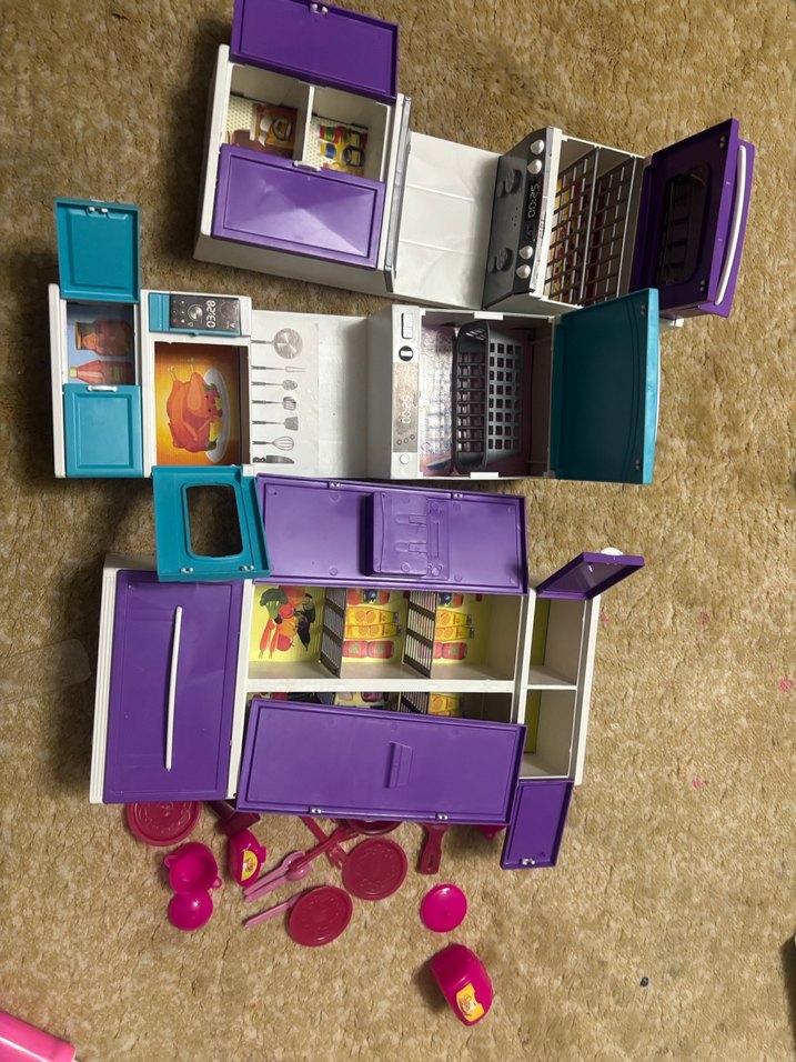 Mor ve Mavi Mini Mutfak Oyuncak Seti - Görsel 3