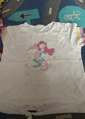 Kız Çocuk Beyaz Baskılı Kısa Kollu Tişört - Görsel 10