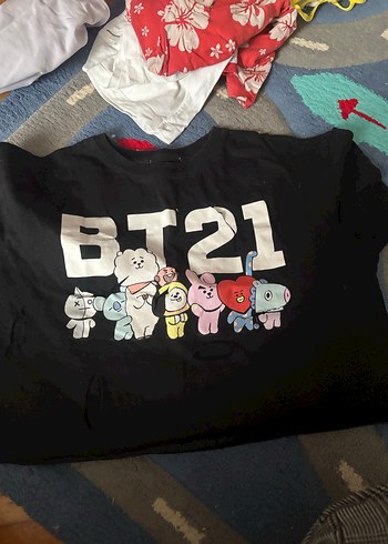 Kız Çocuk Beyaz Baskılı Kısa Kollu Tişört - Görsel 15