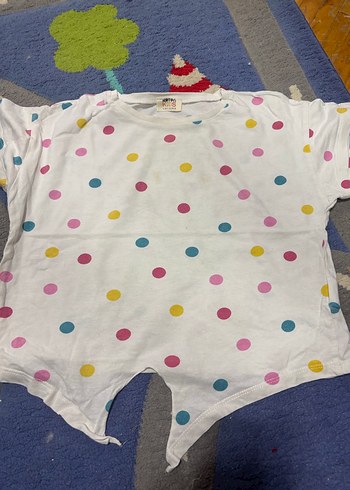 Kız Çocuk Beyaz Baskılı Kısa Kollu Tişört - Görsel 6